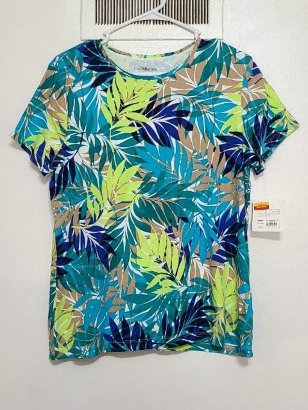 Tropical Leaf Print Tee